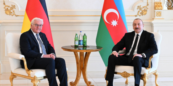 Azerbaycan Cumhurbaşkanı Aliyev, Alman mevkidaşı Steinmeier ile görüştü